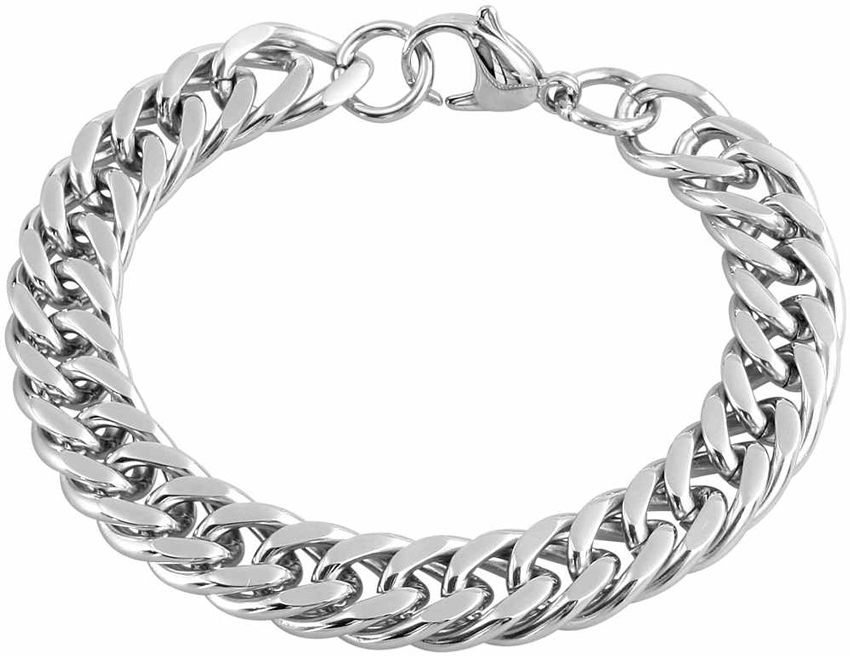 6er Set Herren Armbänder - Edelstahl Armreife In Silber